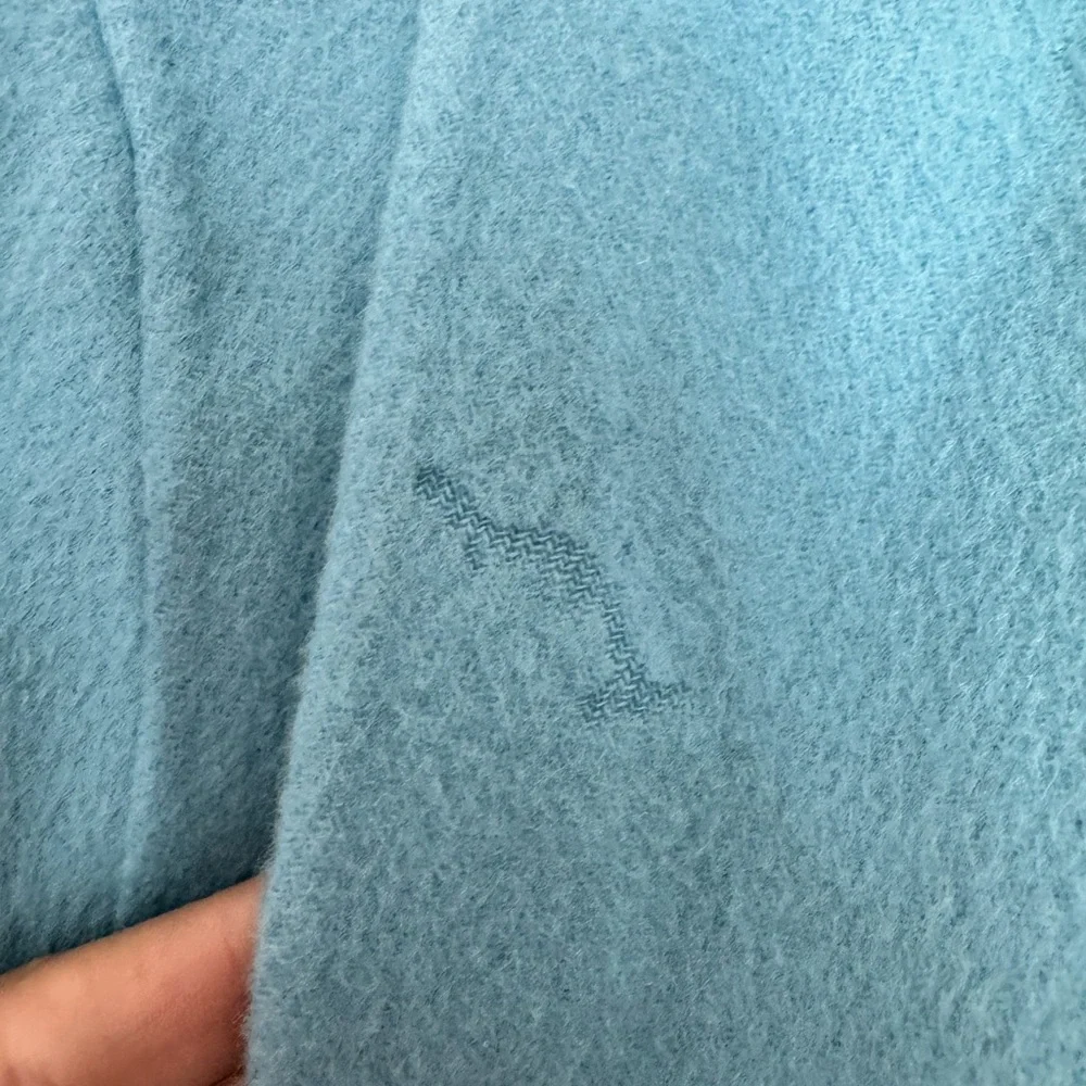 Theory Sileena Wool Cashmere Shawl Collar Coat Paradise Blue S Minimalist Chix